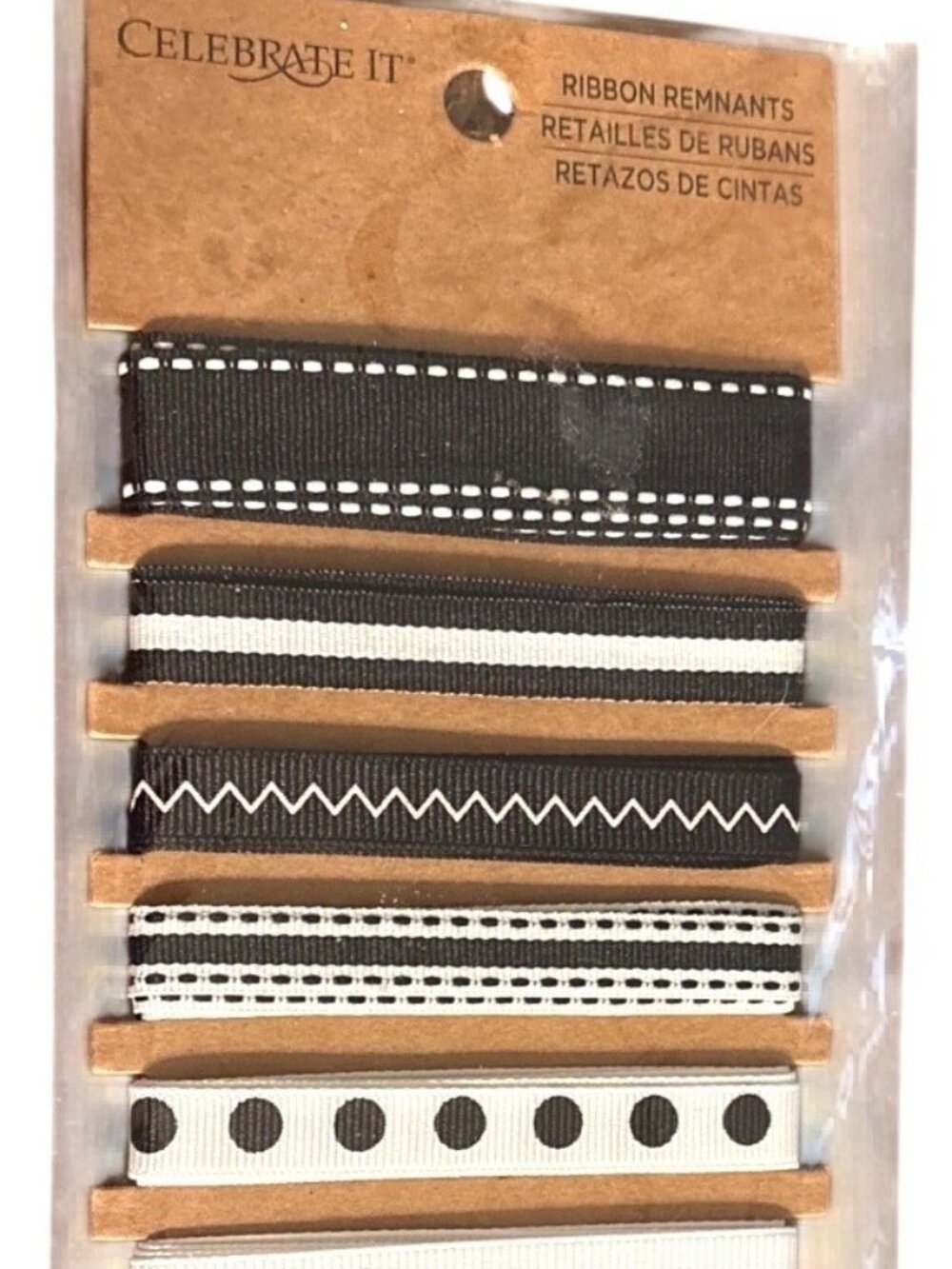 Celebrate It Ribbon Remnants 10-Pack 1 Yard Each Assorted Patterns & Colors NISP